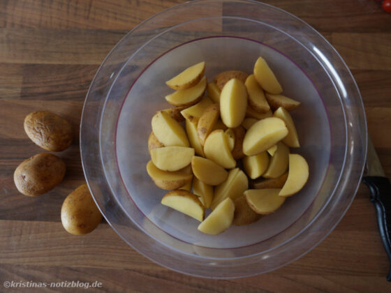 Kartoffelspalten für Wedges schneiden