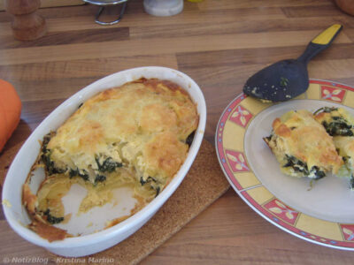 Kartoffelauflauf mit Spinat