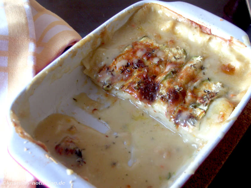 Lasagne mit Zucchini und Béchamelsauce