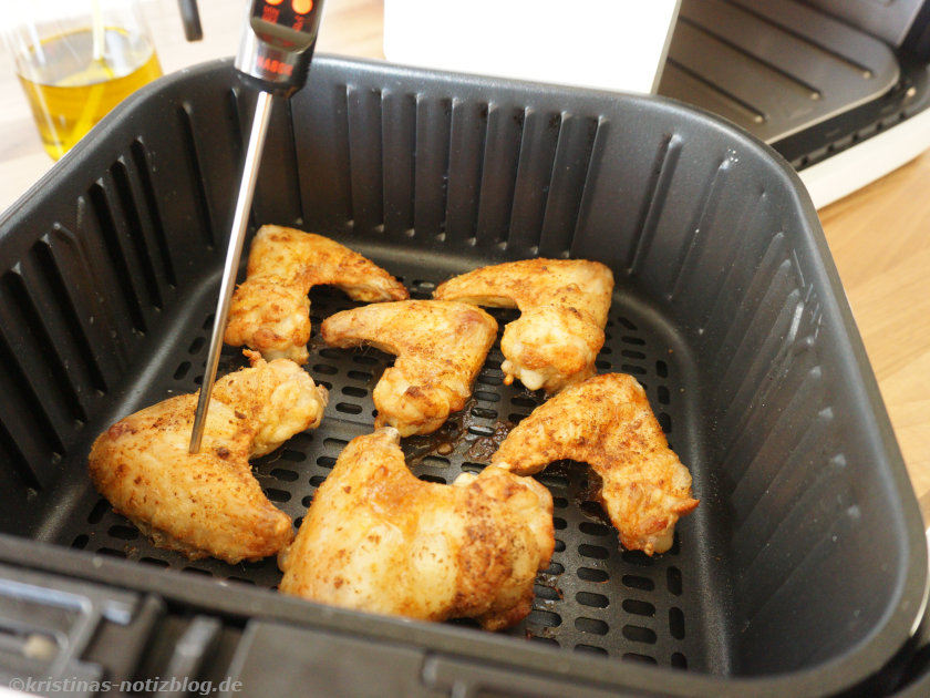 Chicken Wings Kerntemperatur prüfen