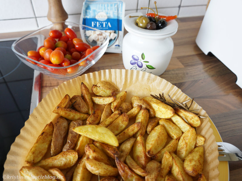 Kartoffel-Wedges-Airfryer genießen